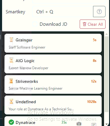Correct tab for Camera/QA button